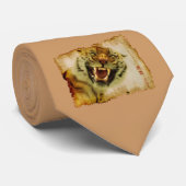 Snarling Aziatische Tijger Wildlife-lover Art Appa Stropdas (Opgerold)