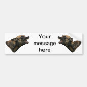 Snarling Belgium Malinois bumpersticker (Voorkant)