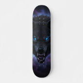  Snarling black wolf head Skateboard  (Voorkant)