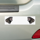Snarling Dutch Shepherd Police Dog bumpersticker (Op auto)