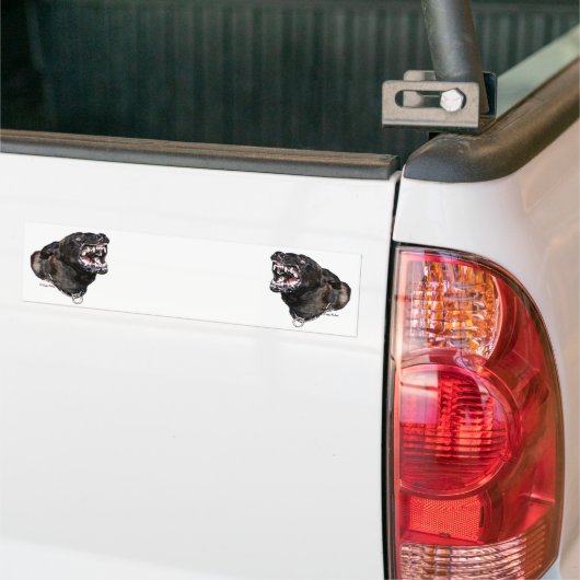 Snarling Dutch Shepherd Police Dog bumpersticker (Op Truck)