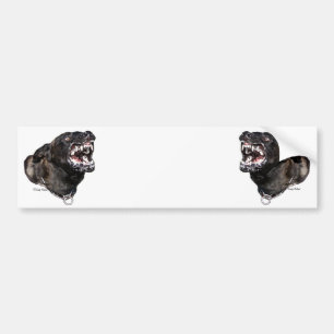 Snarling Dutch Shepherd Police Dog bumpersticker