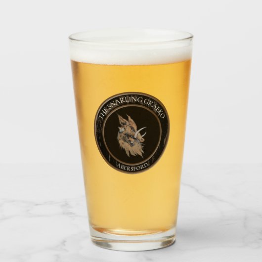 Snarling Graeko Beer Glass Tumbler (Voorkant gevuld)