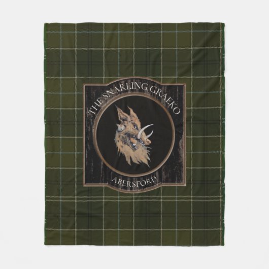 Snarling Graeko Fleece Blanket Deken (Voorkant)