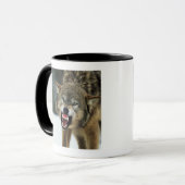 Snarling grijze wolf mok (Voorkant links)
