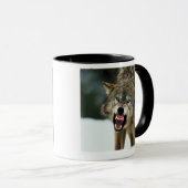 Snarling grijze wolf mok (Voorkant rechts)