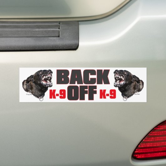 Snarling Police Dog Dutch Shepherd Bumpersticker (Op auto)