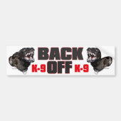 Snarling Police Dog Dutch Shepherd Bumpersticker (Voorkant)