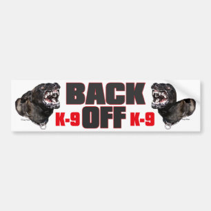 Snarling Police Dog Dutch Shepherd Bumpersticker
