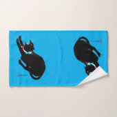 Snarling sissen zwart japans kat bad handdoek (Handdoek)