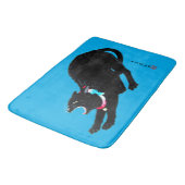 Snarling sissen zwart japans kat badmat (Gekanteld)