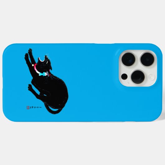 Snarling sissen zwart japans kat Case-Mate iPhone case (Achterkant (horizontaal))