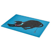 Snarling sissen zwart japans kat snijplank (Hoek)