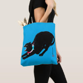 Snarling sissen zwart japans kat tote bag (Dichtbij)