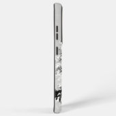 Snarling Stalking Wolf Animal Black White Samsung Galaxy Hoesje (Rechterkant)