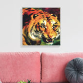 Snarling Tiger Artistic Portret Canvas Afdruk (Insitu (Woonkamer))