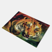 Snarling Tiger Artistic Portret Deurmat (Schuin)