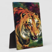Snarling Tiger Artistic Portret Fotoplaat (Zijkant)