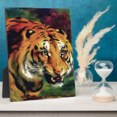 Snarling Tiger Artistic Portret Fotoplaat (Zijkant)
