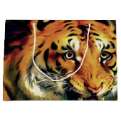 Snarling Tiger Artistic Portret Large Cadeautasje (Voorkant)