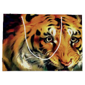 Snarling Tiger Artistic Portret Large Cadeautasje (Achterkant)
