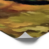 Snarling Tiger Artistic Portret Poster (Hoek)