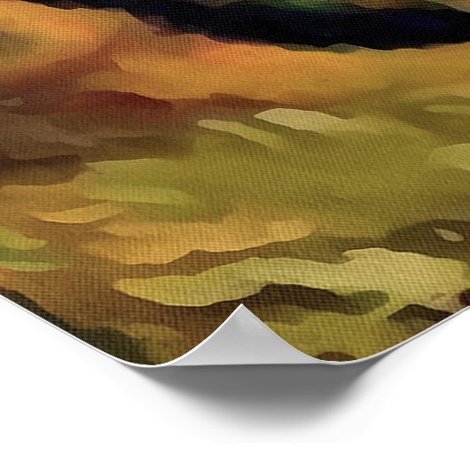 Snarling Tiger Artistic Portret Poster (Hoek)