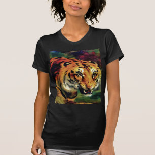 Snarling Tiger Artistic Portret T-shirt