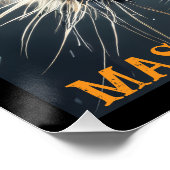 Snarling Tiger Gepersonaliseerde naam Perfect Poster (Hoek)