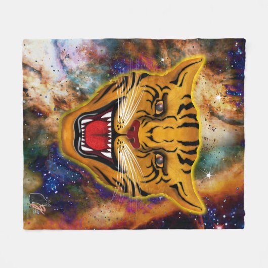 Snarling Tiger Nebula Fleece Blanket (Voorkant (Horizontaal))