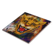 Snarling Tiger Nebula keramische Tegel Tegeltje (Zijkant)