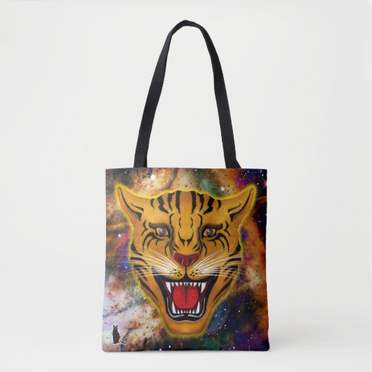 Snarling Tiger Nebula Tote Bag (Voorkant)