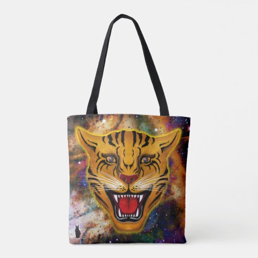 Snarling Tiger Nebula Tote Bag (Achterkant)