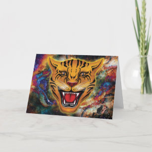 Snarling Tiger Nebula Wenskaart Kaart