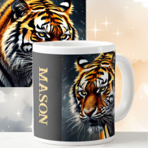 Snarling Tiger Personaliseer Naam Gift Koffie