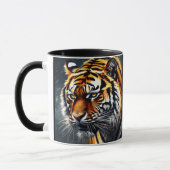 Snarling Tiger Personaliseer Naam Gift Koffie Mok (Links)