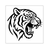 Snarling Tiger Profile Rubberstempel (Afrduk)