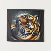 Snarling Tiger Wall Hanging Bedroom Décor Wandkleed (Voorkant (horizontaal))