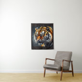 Snarling Tiger Wall Hanging Bedroom Décor Wandkleed (In situ)
