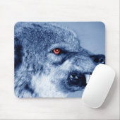 Snarling wolf (Canis Lupus), profiel (digitaal) Muismat (Met muis)