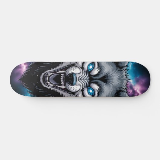  Snarling wolf head Skateboard  (Horizontaal)