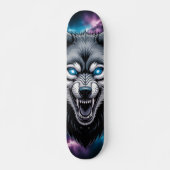 Snarling wolf head Skateboard (Voorkant)