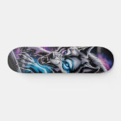  Snarling wolf head Skateboard  (Horizontaal)