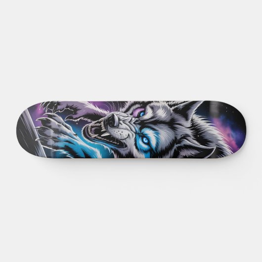 Snarling wolf head Skateboard (Horizontaal)