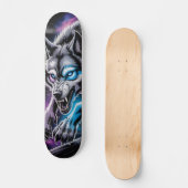  Snarling wolf head Skateboard  (Voorkant)