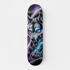 Snarling wolf head Skateboard
