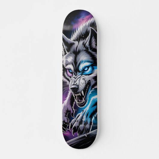  Snarling wolf head Skateboard  (Voorkant)