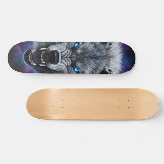  Snarling wolf head Skateboard  (Horizontaal)