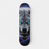  Snarling wolf head Skateboard  (Voorkant)