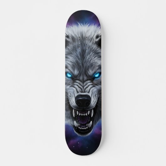  Snarling wolf head Skateboard  (Voorkant)